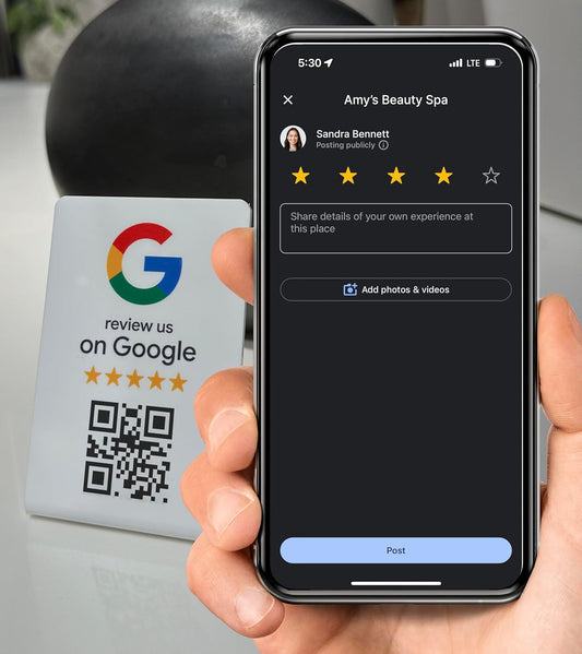NFC Google Card Review Stand